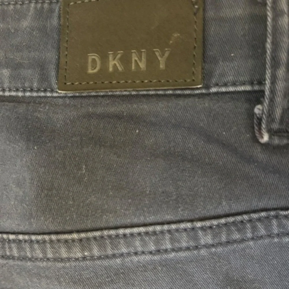 DKNY Mens Slim Straight Pants Dark Navy Blue Stretch Cotton W34 L30‎